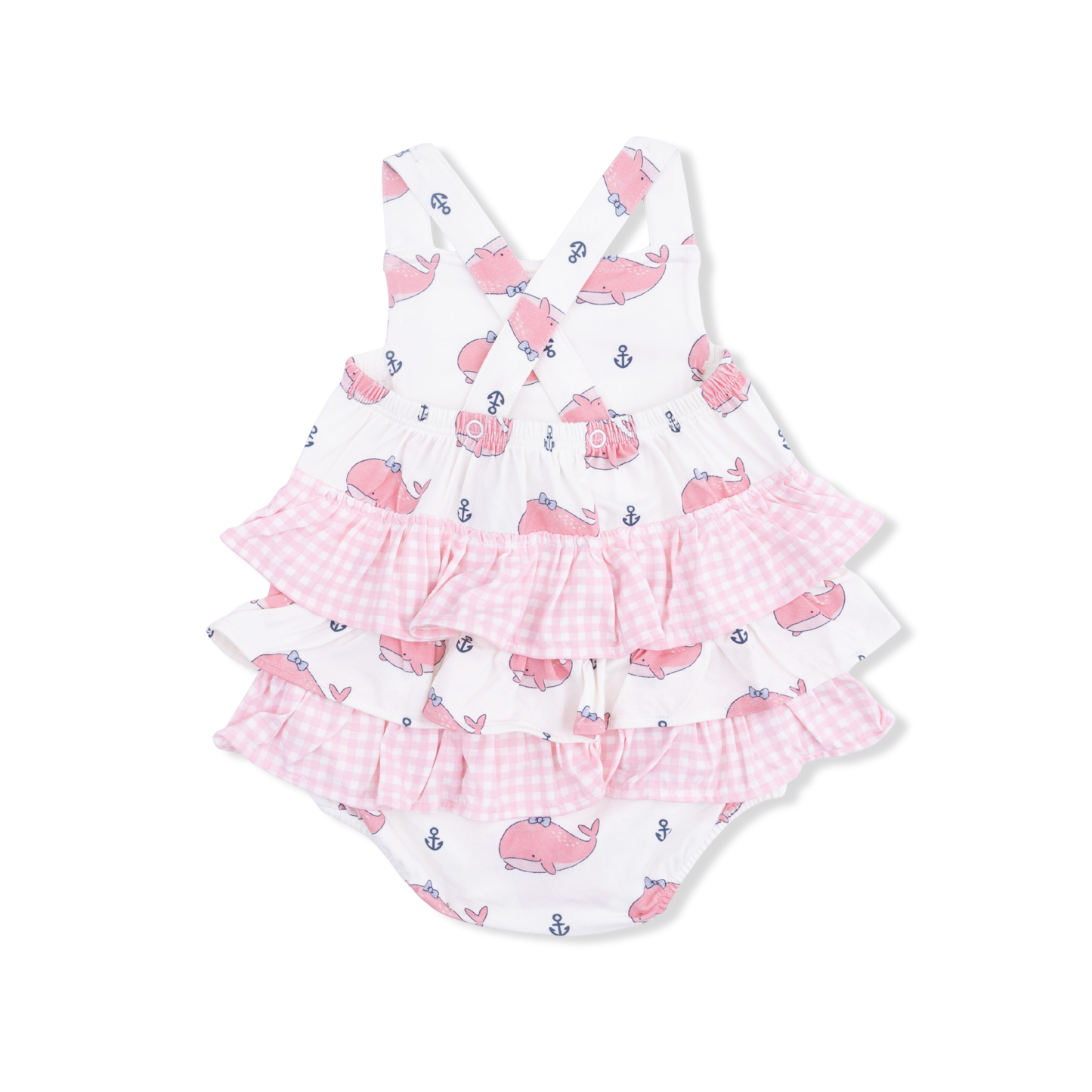 Ruffle Sunsuit- Bubbly Whale