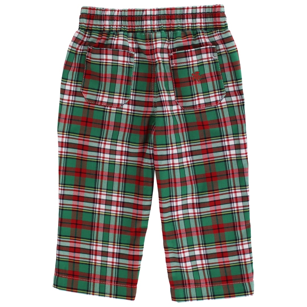 Charlie Pull On Pant - Christmas Plaid