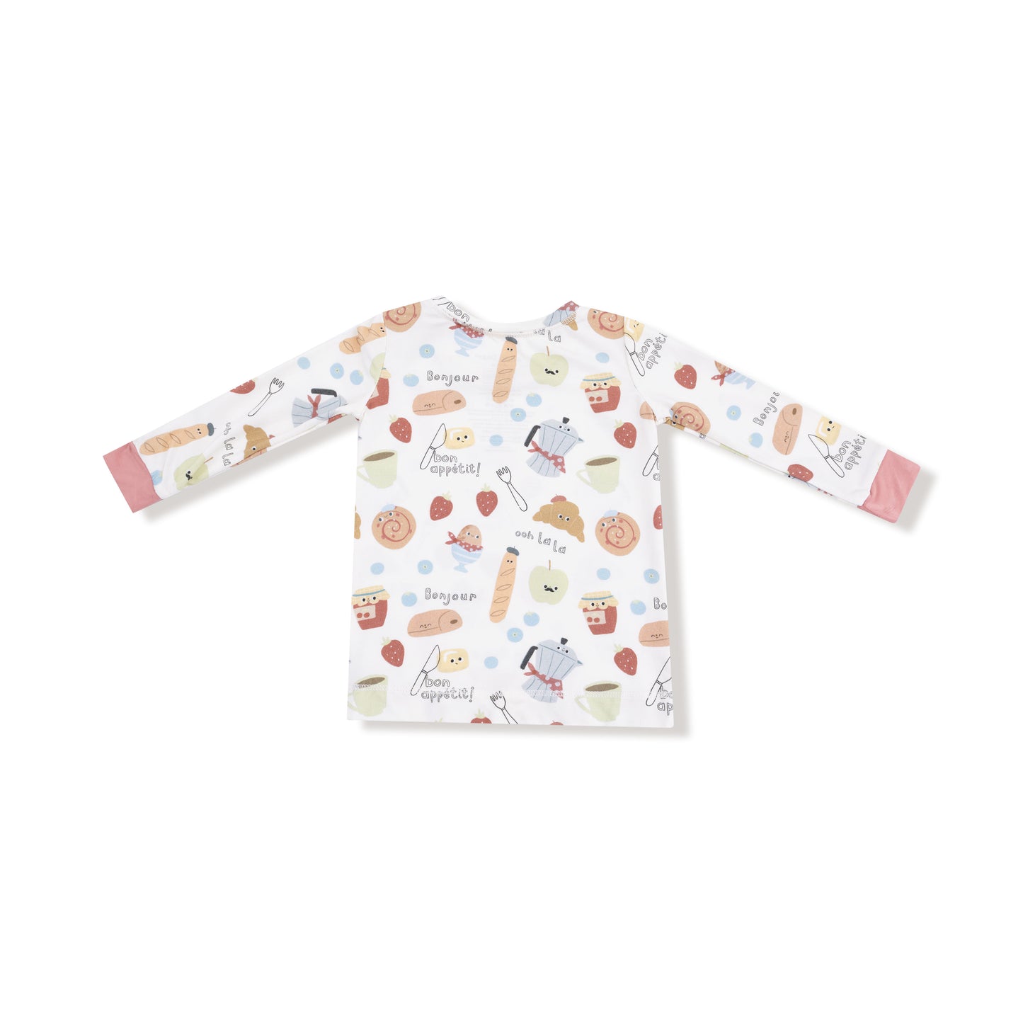 Bonjour Breakfast Long Sleeve Loungewear Set