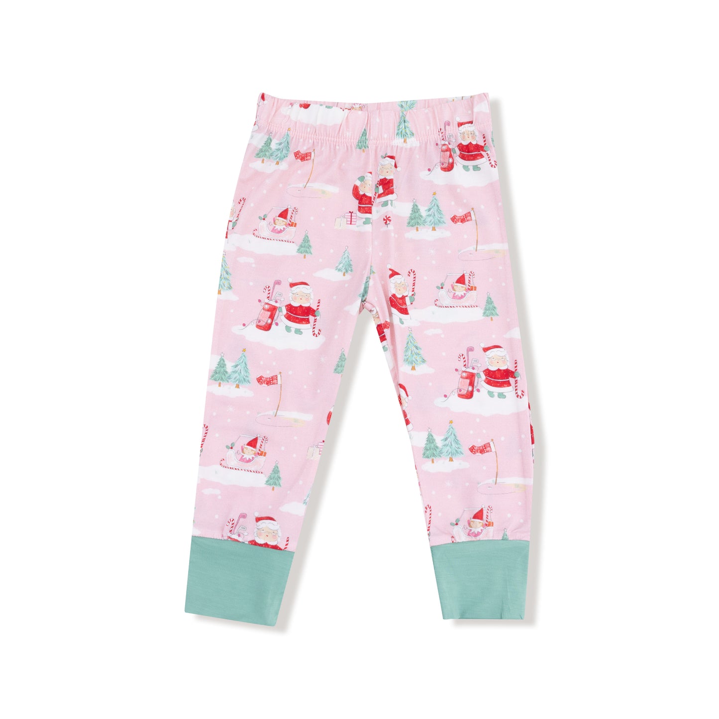 Golfing Mrs.Clause and Elves Long Sleeve Loungewear Set