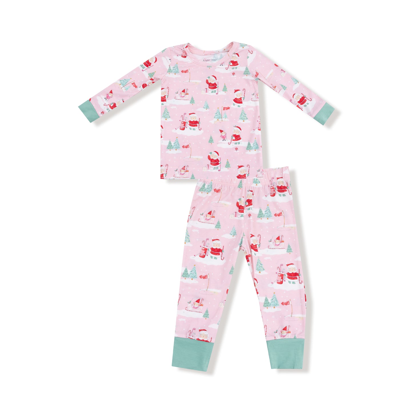 Golfing Mrs.Clause and Elves Long Sleeve Loungewear Set