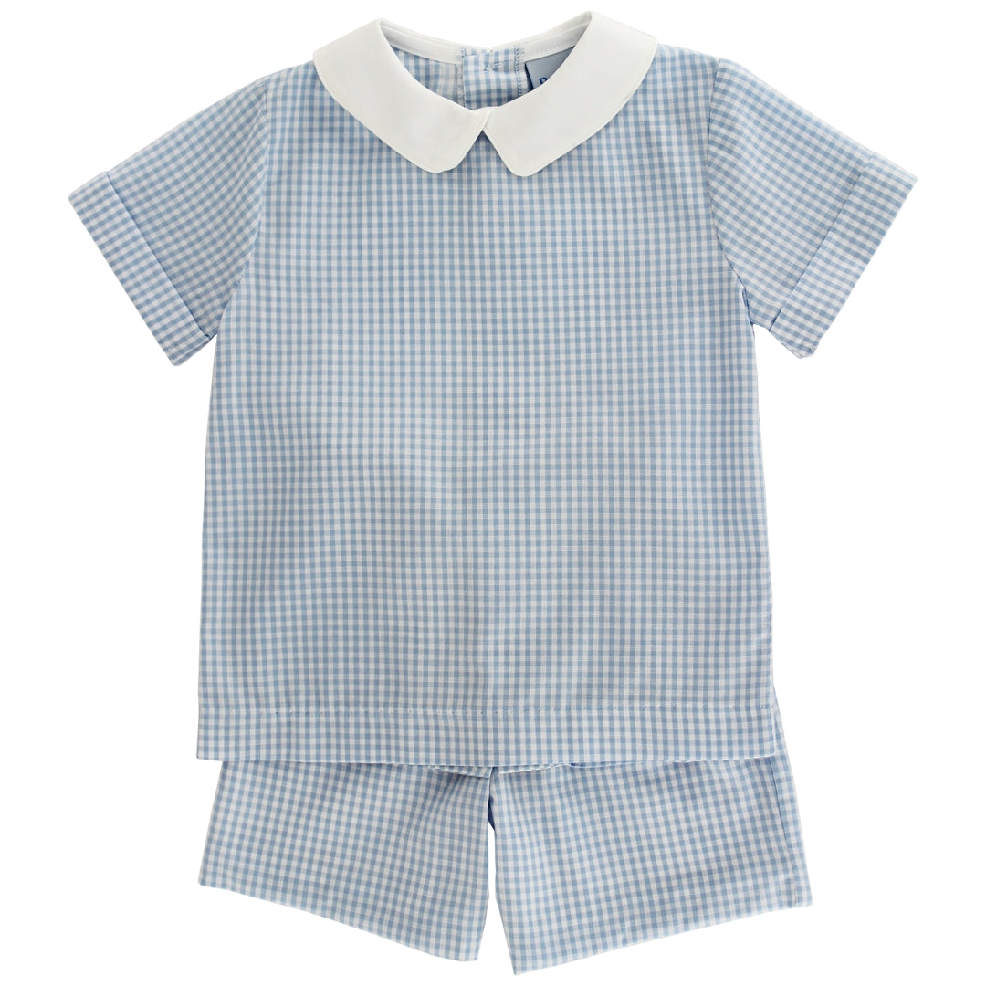 Light Blue Check - Dressy Short Set