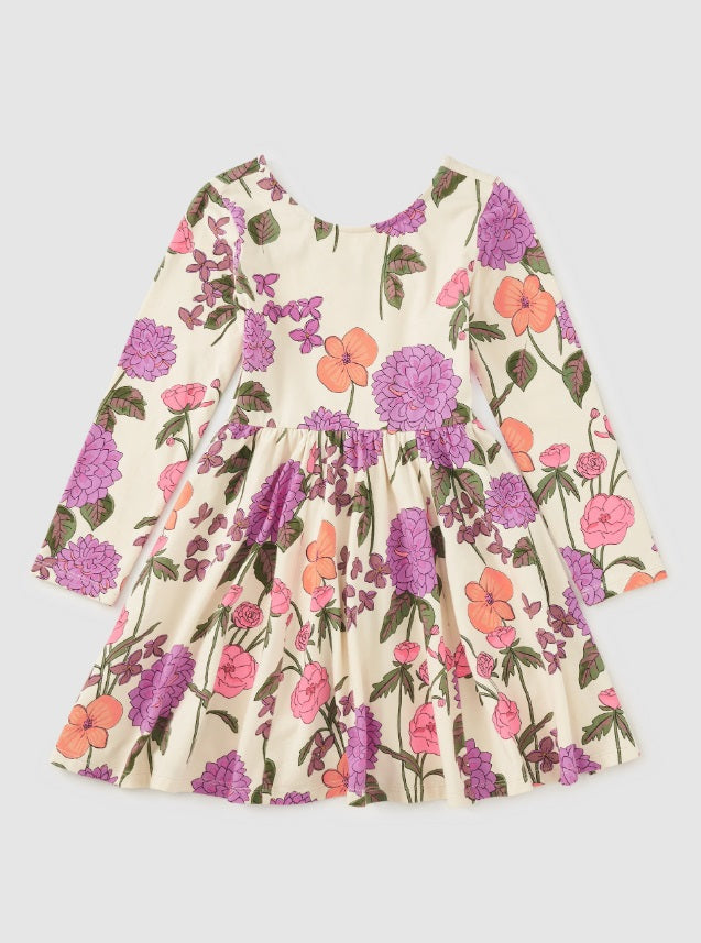 Printed Ballet Dress-English Dahlia