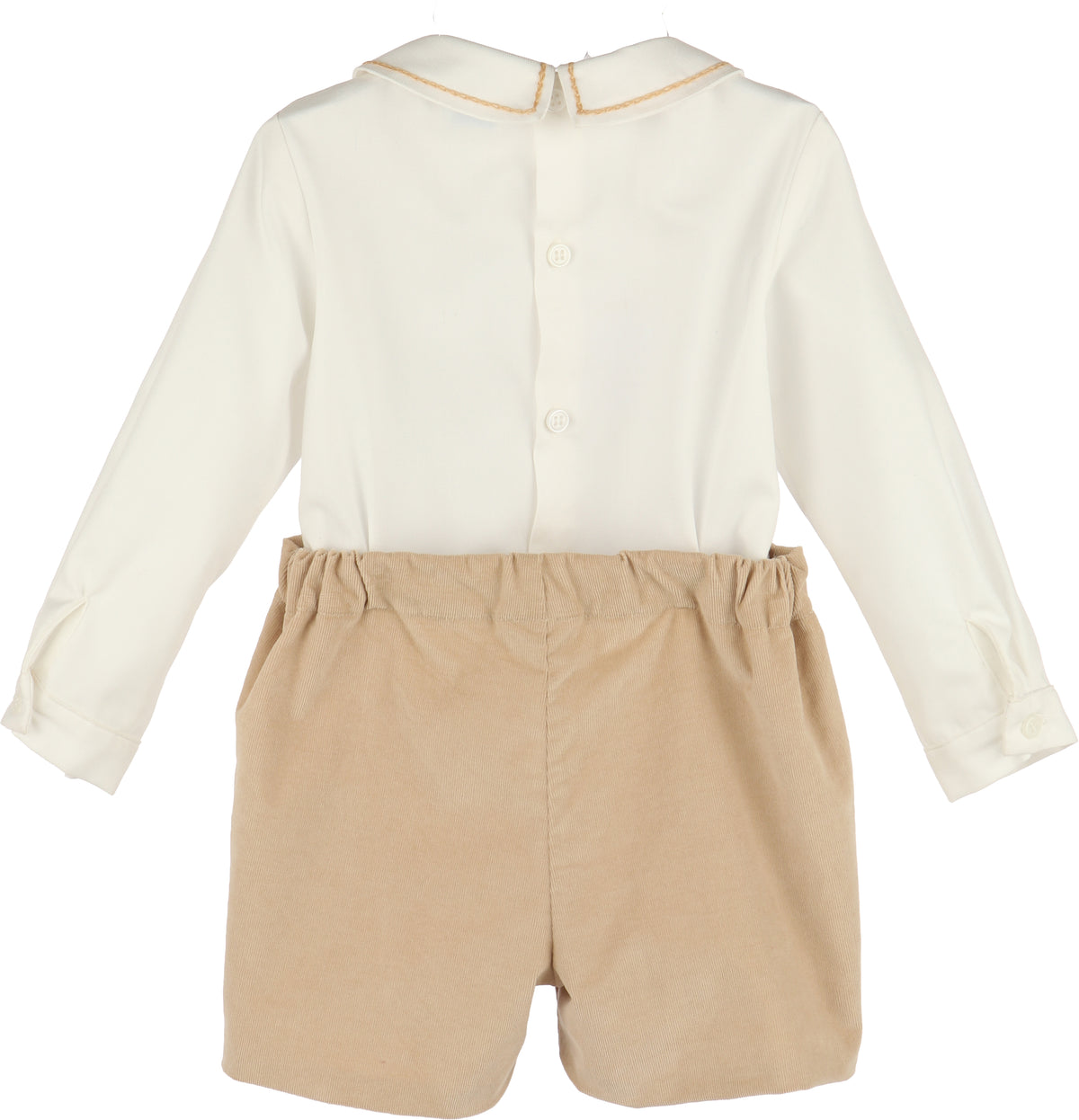 Beige Mini Corduroy Button On Outfit
