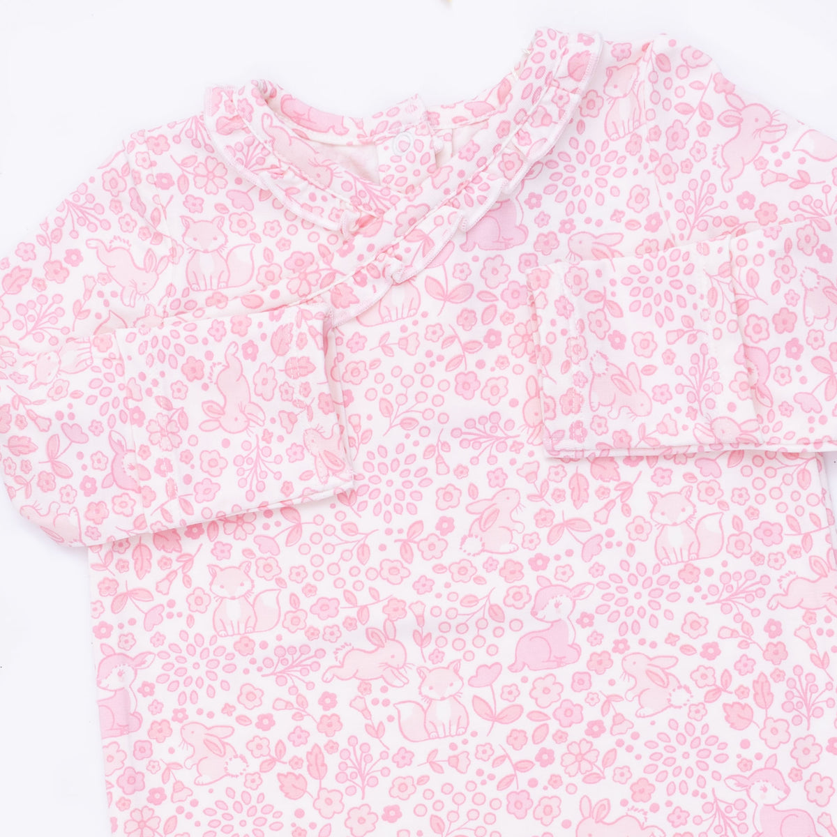Kimono Gown and Knot Headband-Baby Woodland