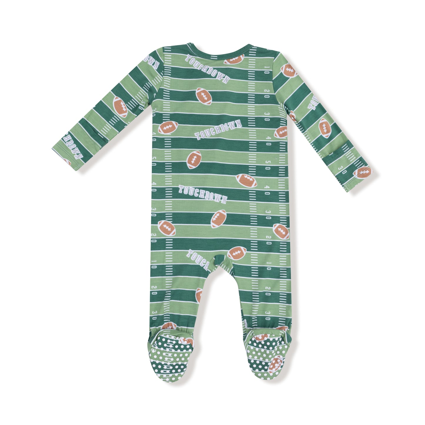 Football Field Glow in the Dark 2 Way Zip Footie