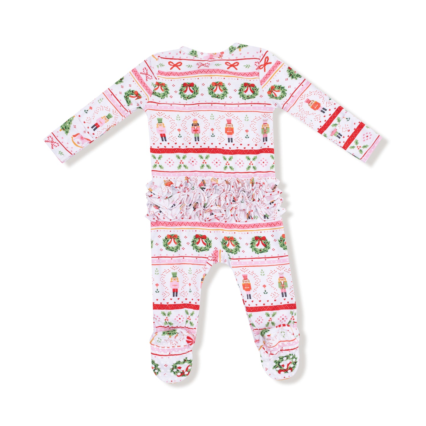 Sugar Plum Fairy 2 Way Zip Ruffle Back Footie