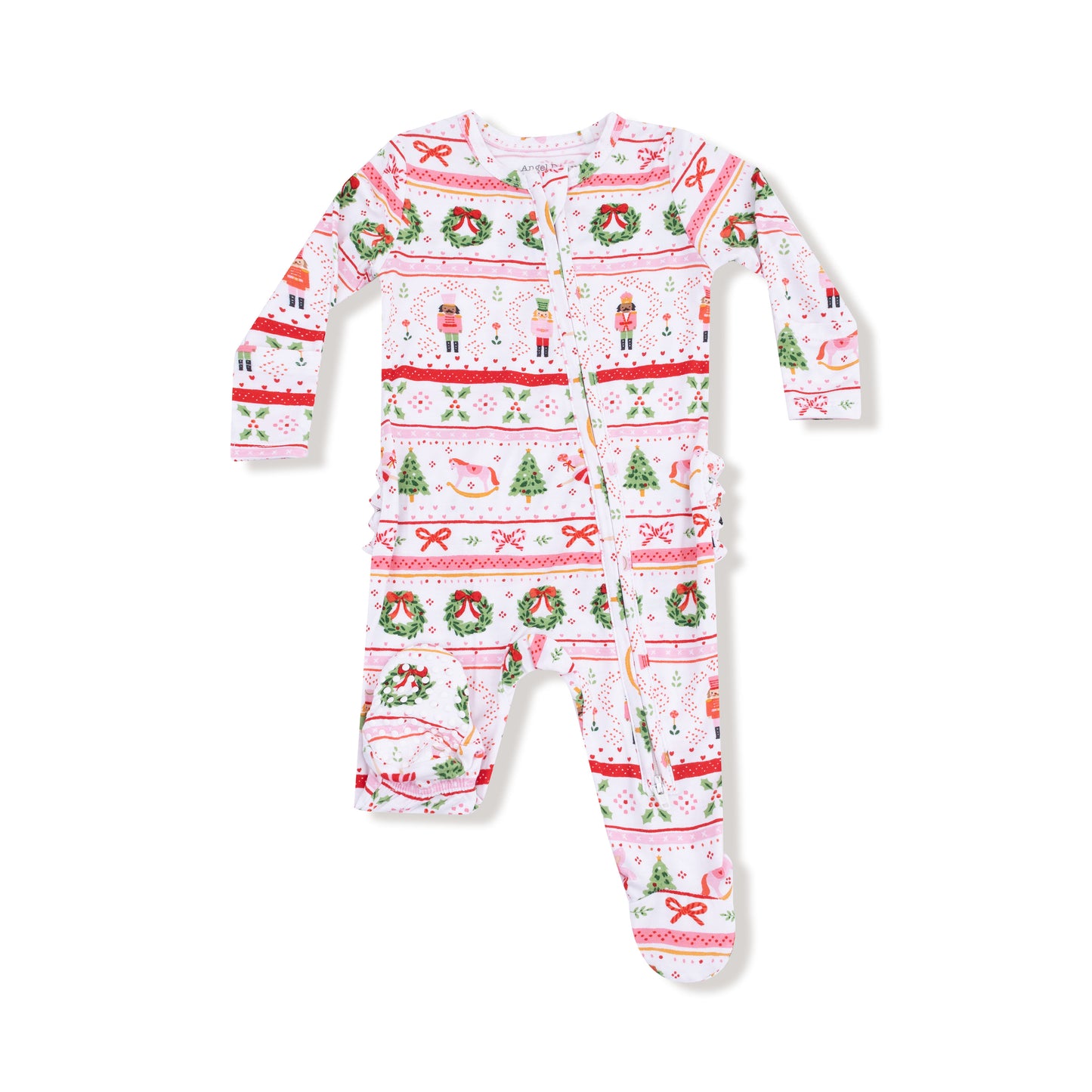 Sugar Plum Fairy 2 Way Zip Ruffle Back Footie