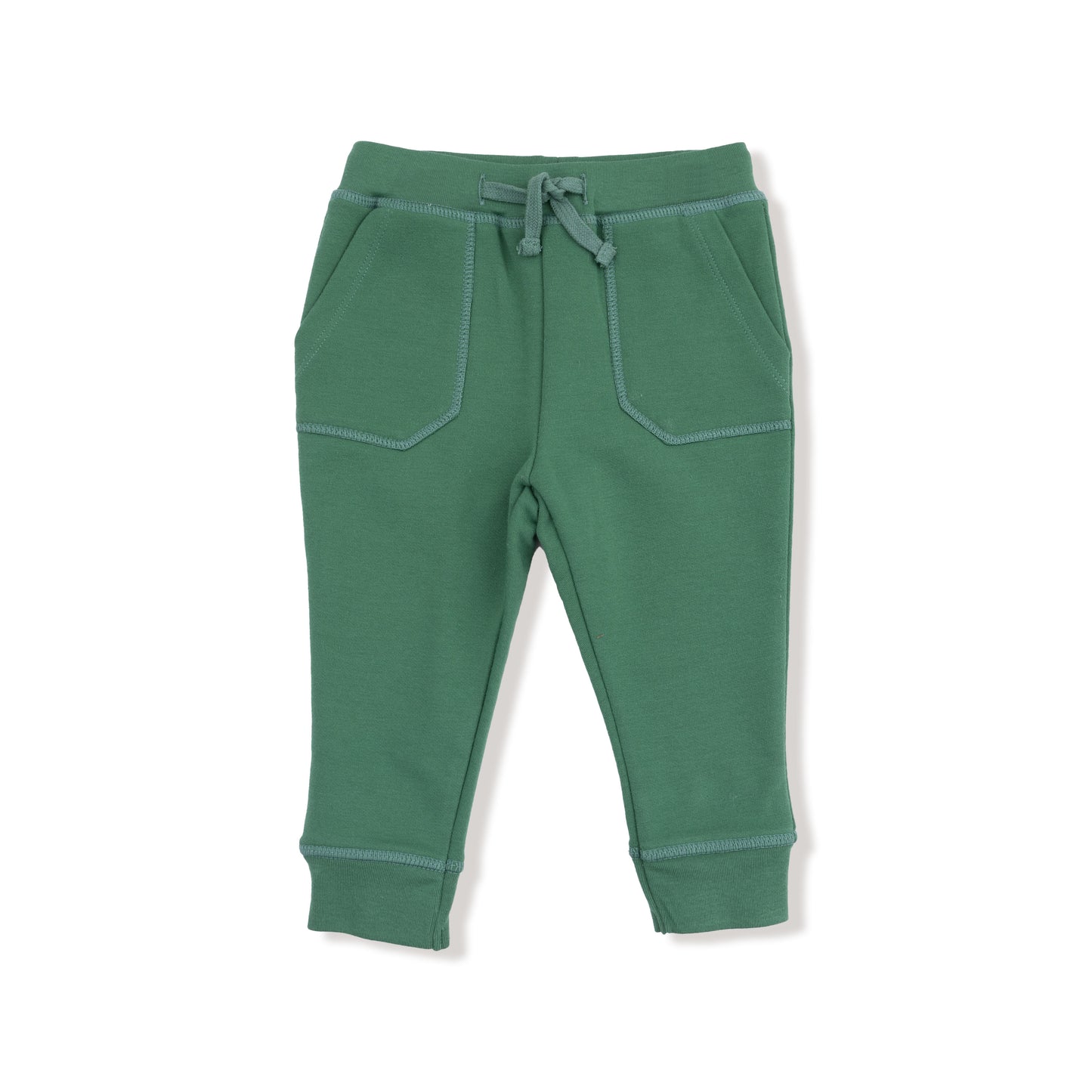 Green French Terry Varsity Joggers