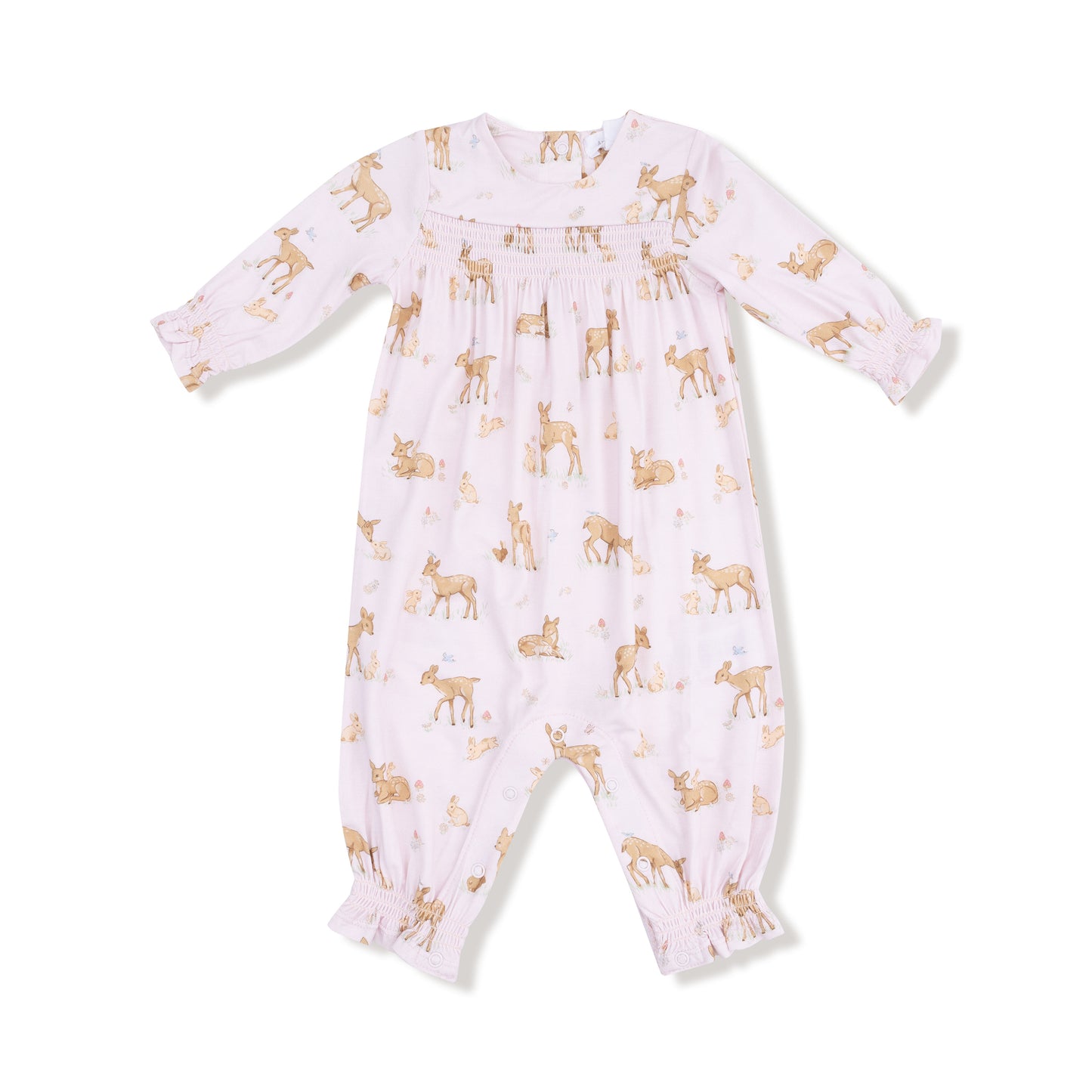 Little Fawn Smocked Longsleeve Romper