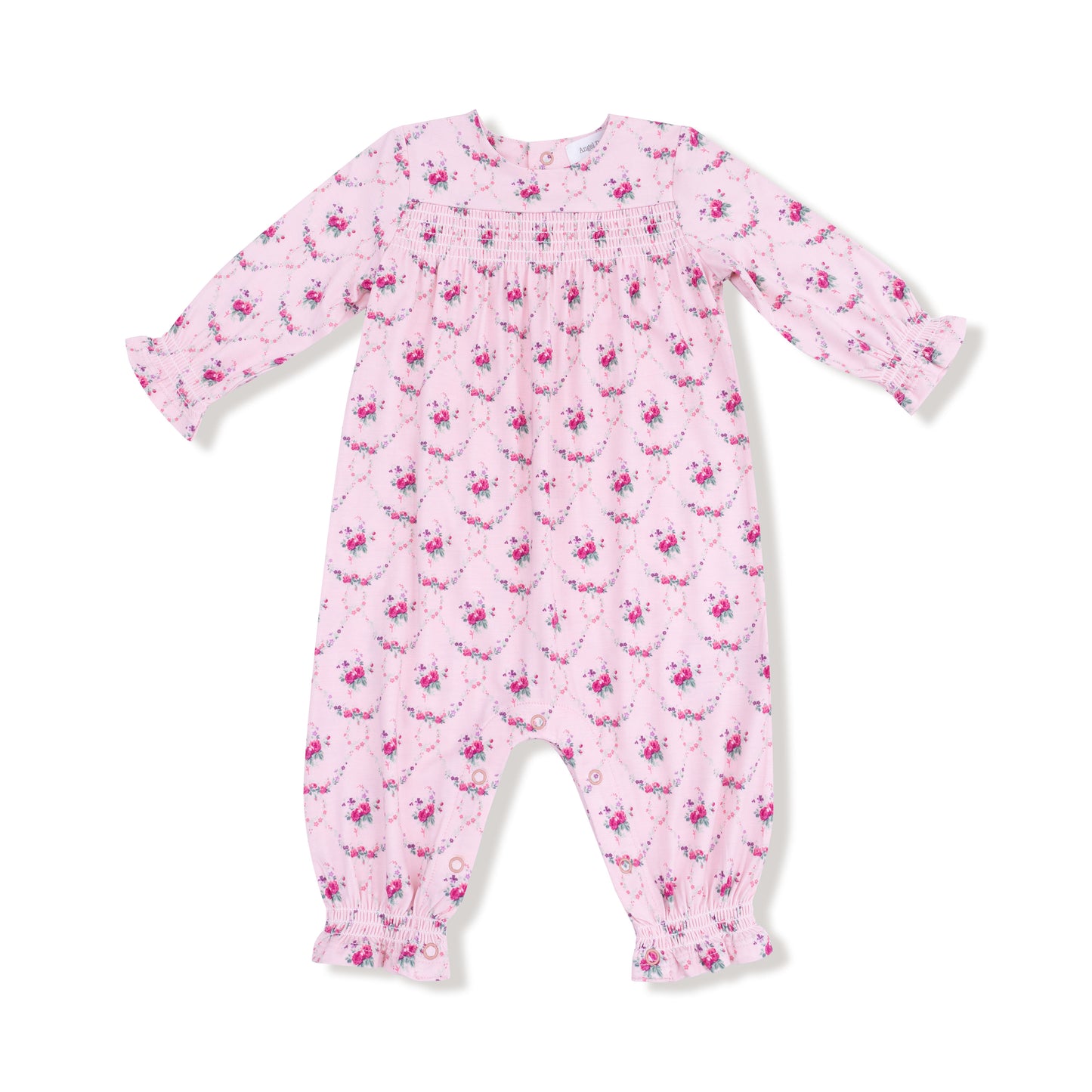 Rose Garland Trellis Smocked Romper