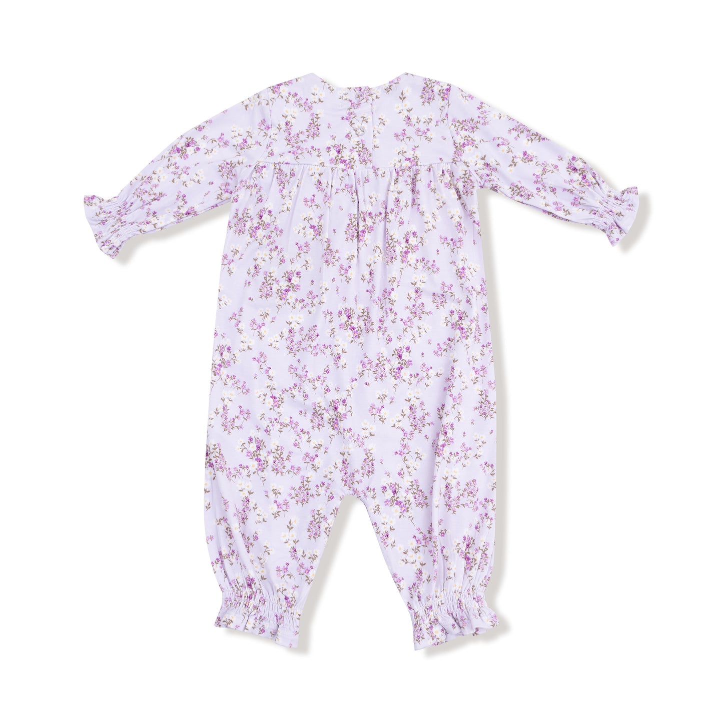 Sweet Dream Florals Smocked Longsleeve Romper