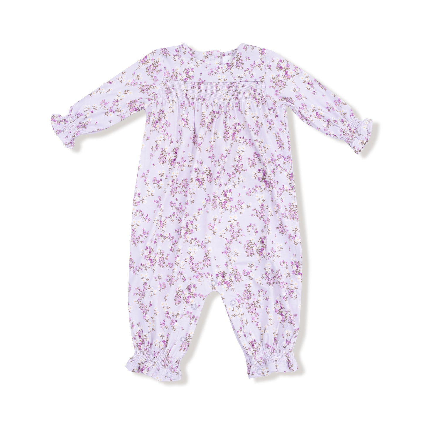 Sweet Dream Florals Smocked Longsleeve Romper
