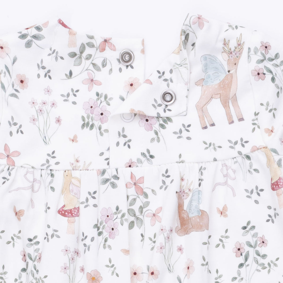 Smocked Long Sleeve Romper-Enchanted Woodland