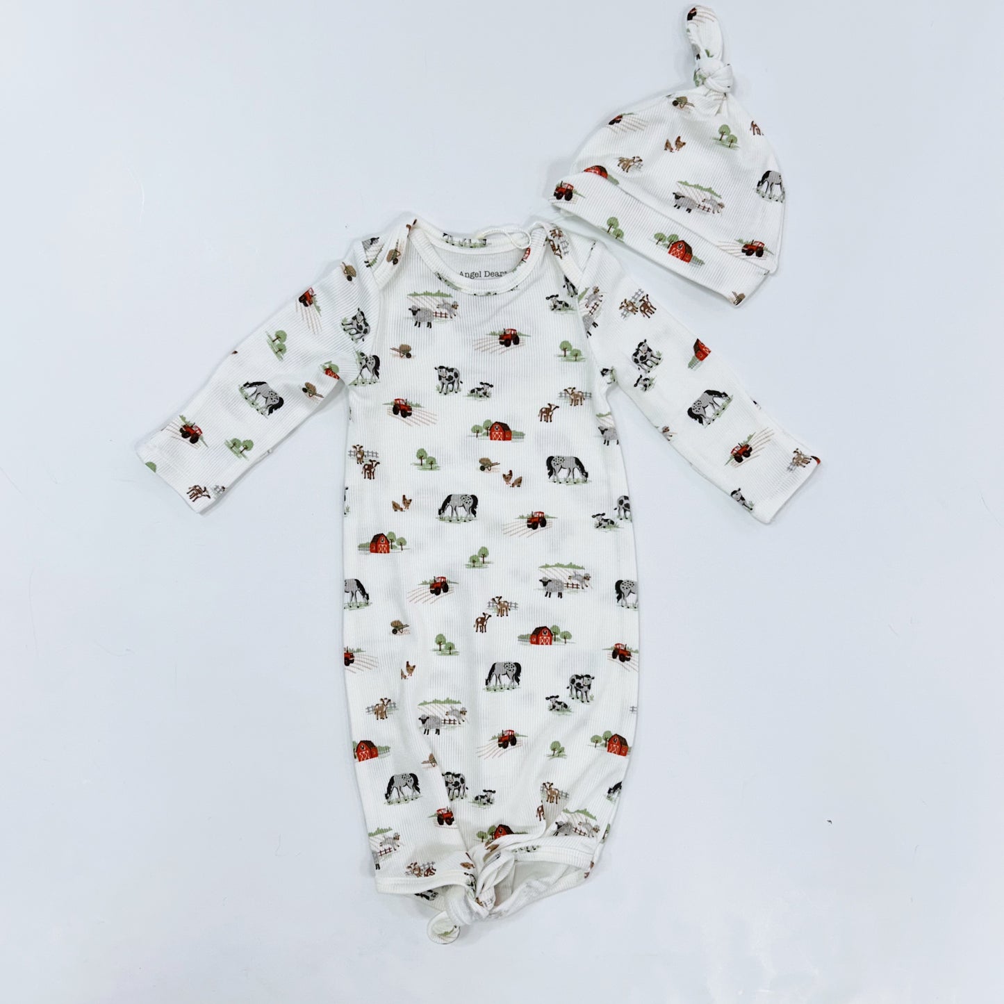 Little Farm Knotted Gown w/Hat
