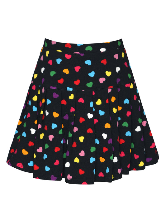 Heart Print Skort