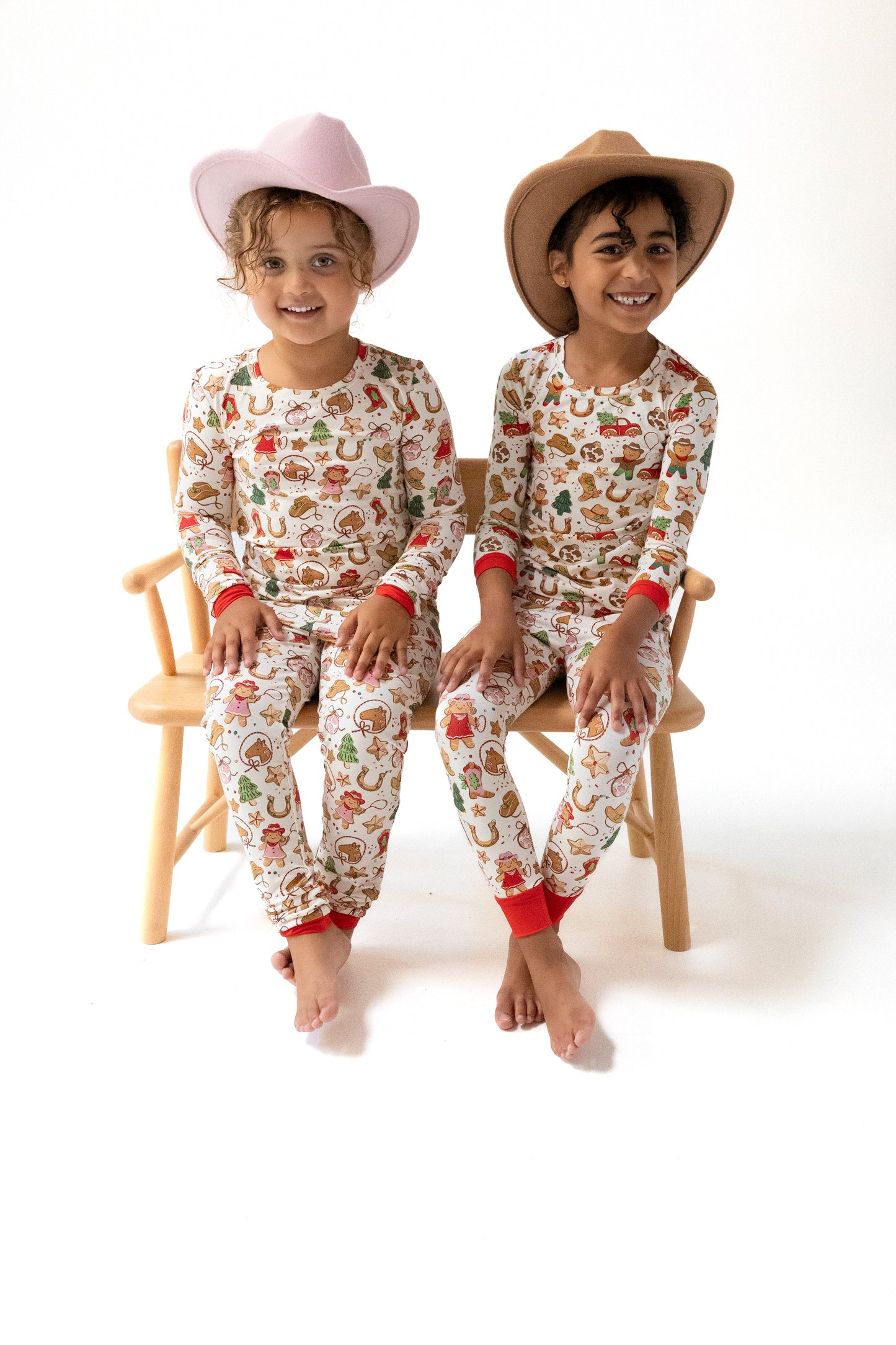 Cowboy Christmas Long Sleeve Loungewear Set