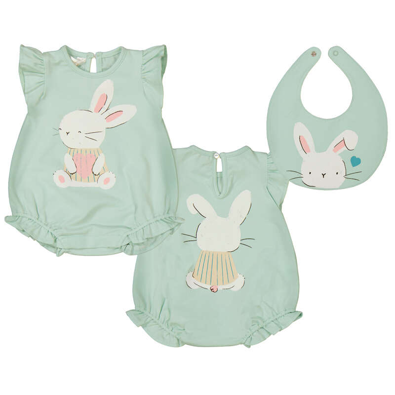 Bunny Romper and Bib Set