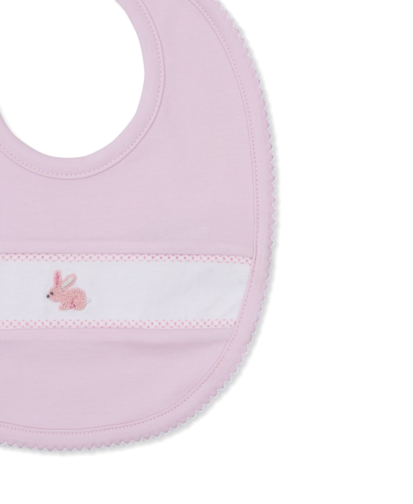 Premier Springtime Bunny Fun Pink Hand Emb. Bib