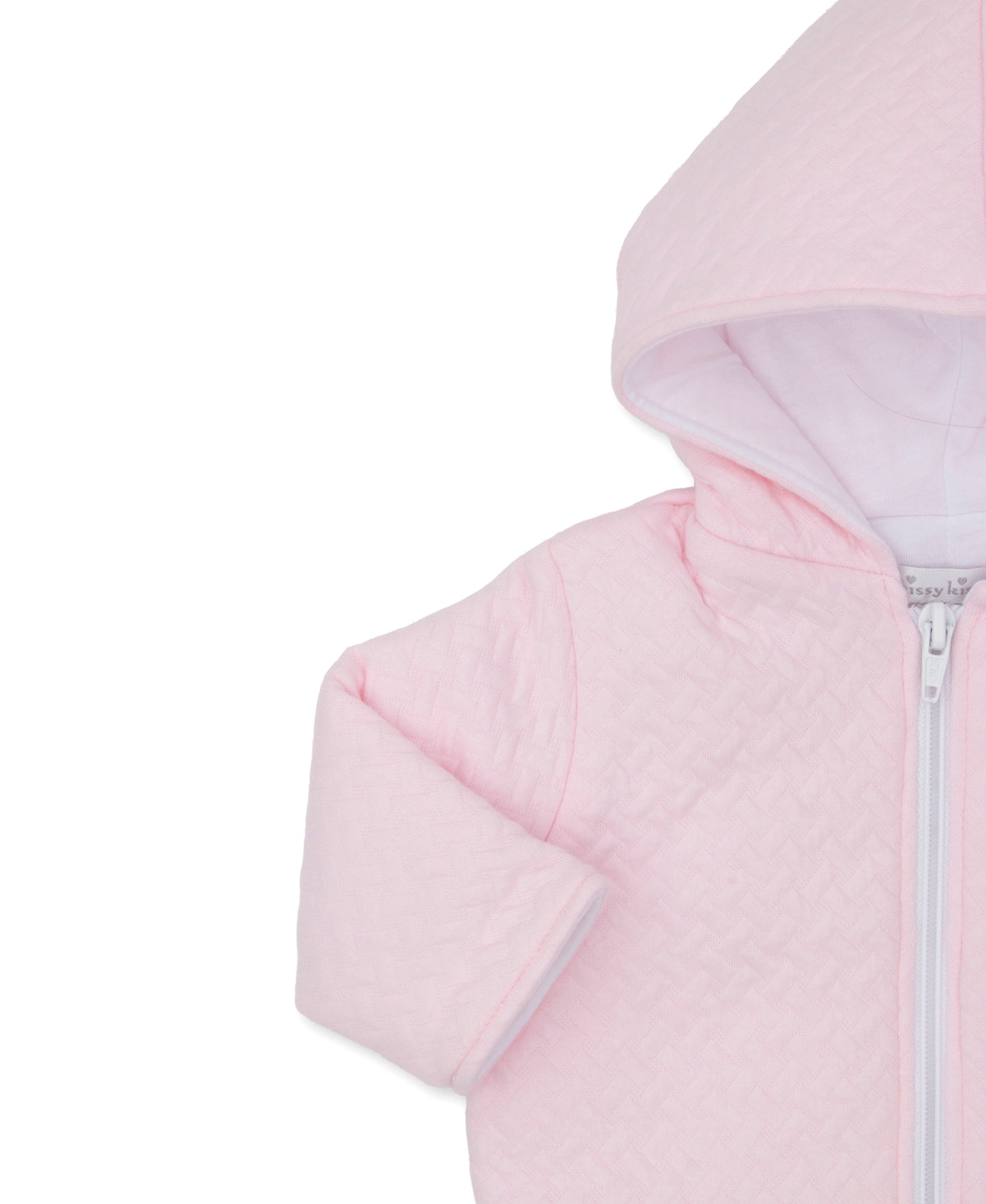 Classic Jacquards Pink Padded Zip Jacket