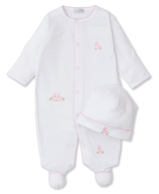 Cottontail Hollows Pink Footie w/ Hat Set