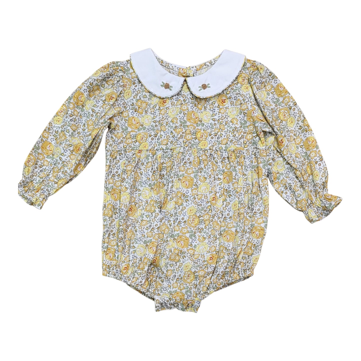 Jackie Printed Bubble-Yellow Flower