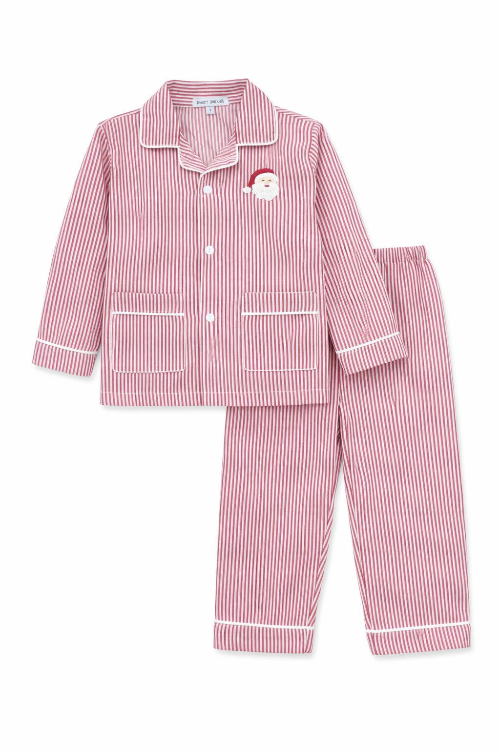Santa Embroidered Pajama Set