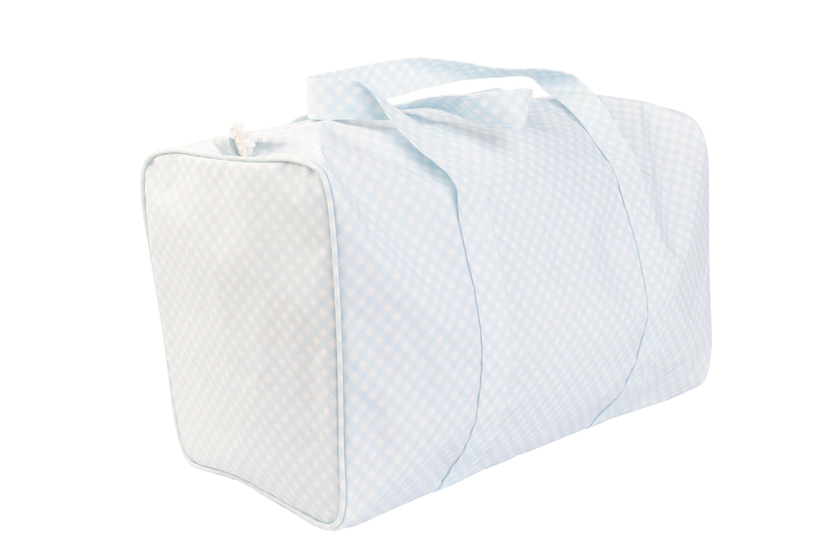 The Duffel Bag- Blue Gingham