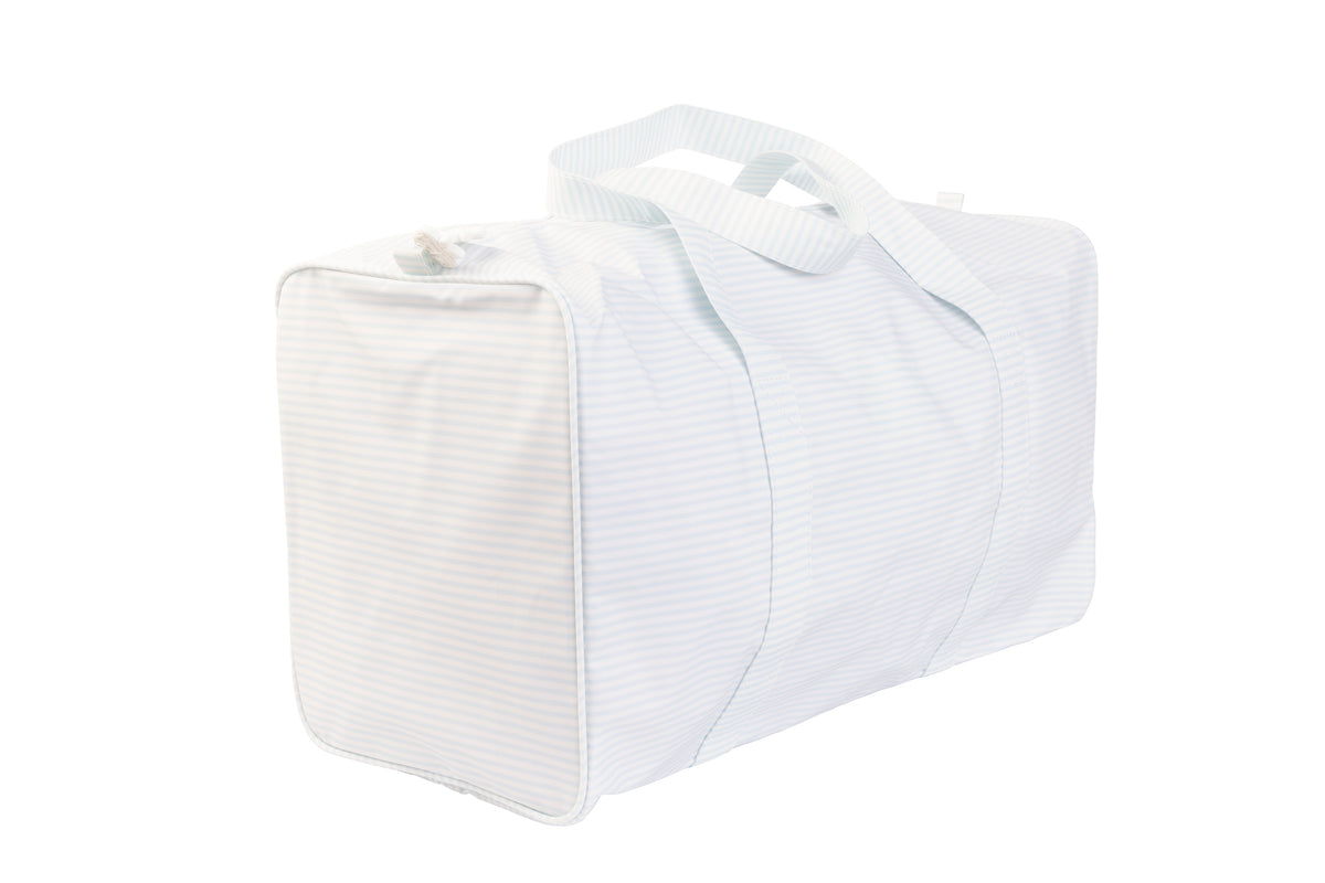 The Duffle Bag- Light Blue Stripe