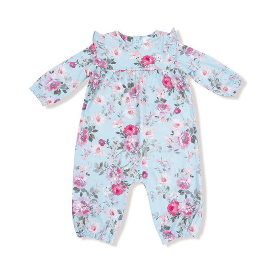 Charlotte Floral Ruffle Sleeve Romper