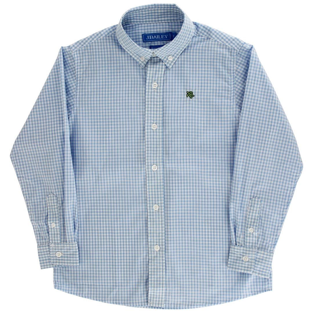 Roscoe Button Down - Light Blue Check
