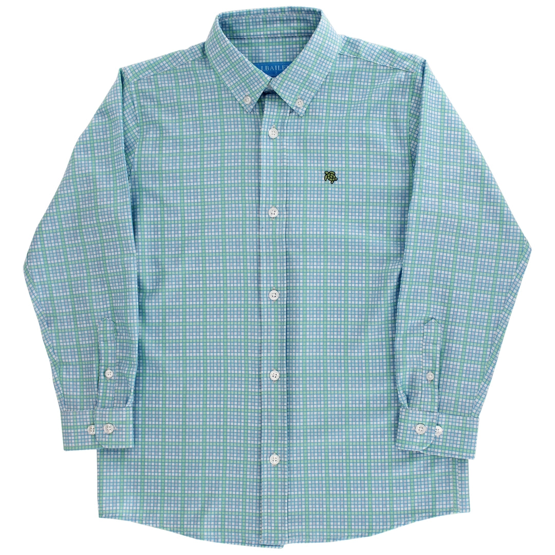 Performance Roscoe Button Down Shirt - Peacock