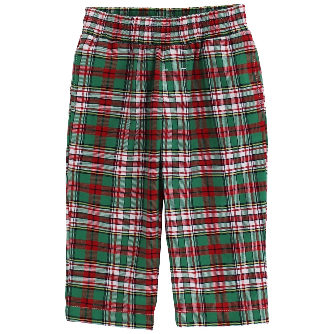 Charlie Pull On Pant - Christmas Plaid