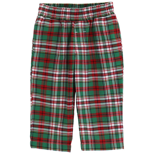 Charlie Pull On Pant - Christmas Plaid
