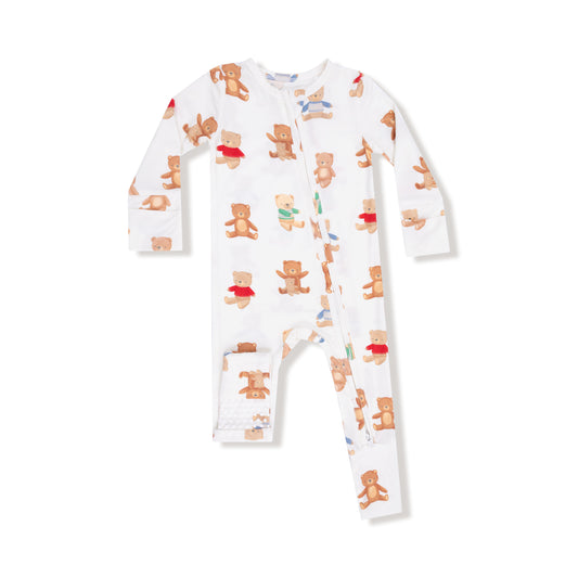 Teddy Bear 2 Way Zip Romper