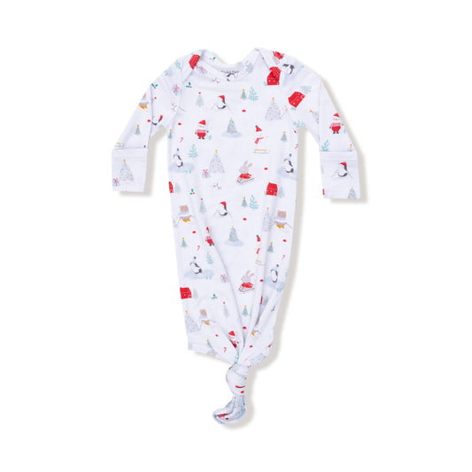Santa Ski Friends Knotted Gown w/ Beanie Hat