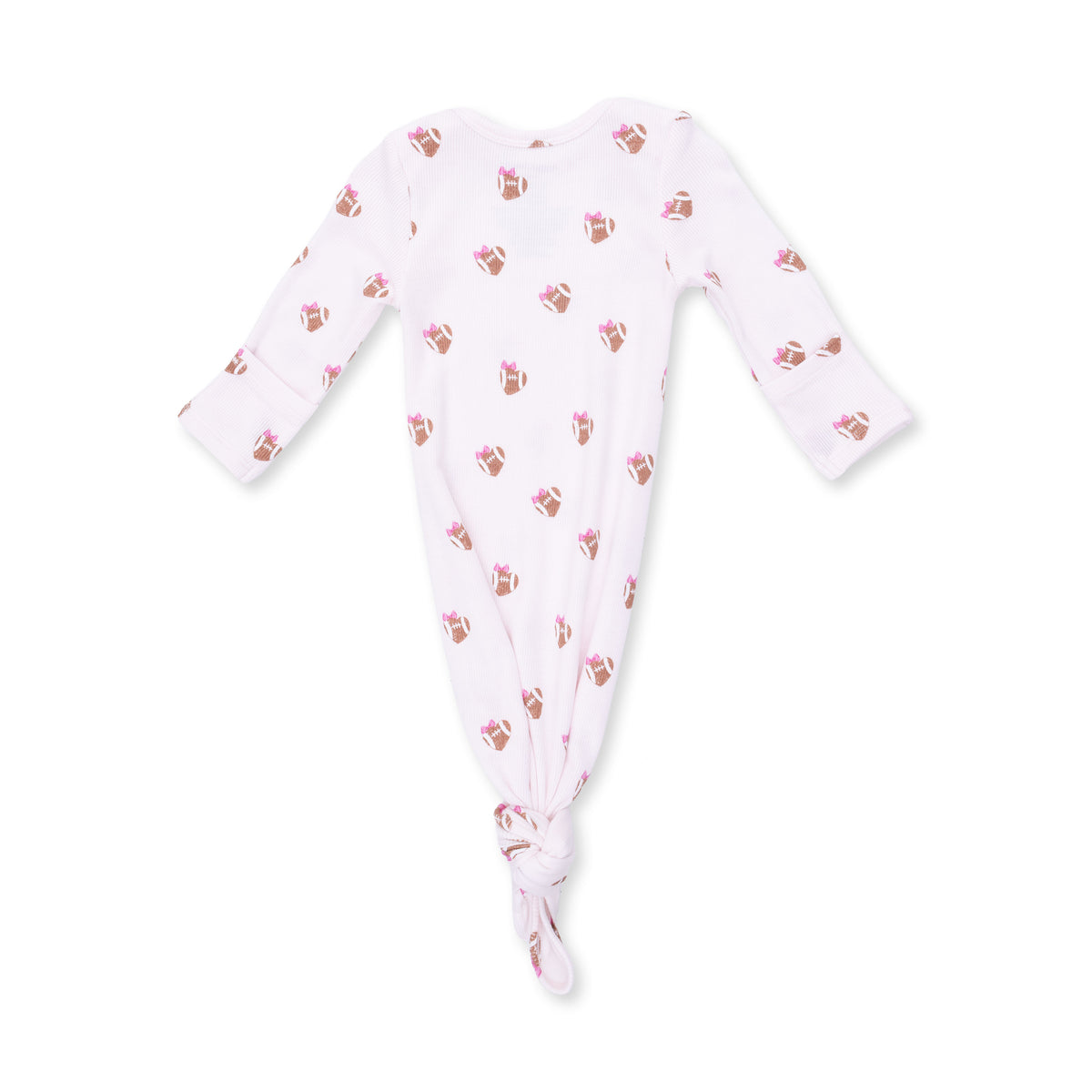 Knotted Gown and Headband-Mini Football Hearts