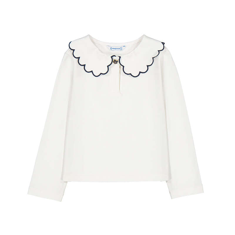 Scalloped Collar Blouse