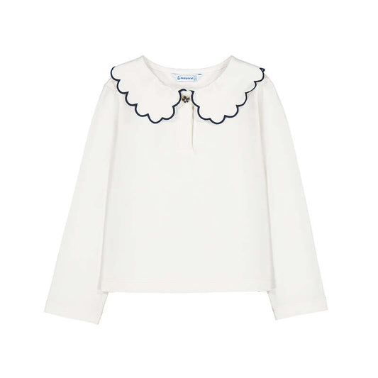 Scalloped Collar Blouse