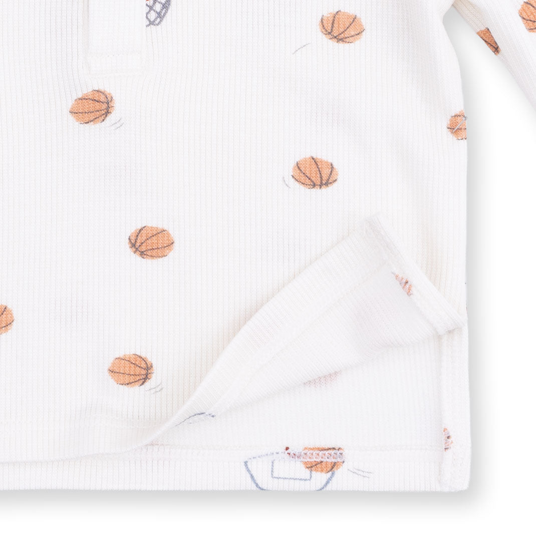 Long Sleeve Henley Play Set- Mini Basketballs