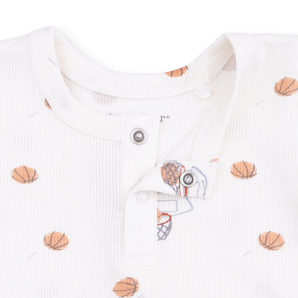 Long Sleeve Henley Play Set- Mini Basketballs