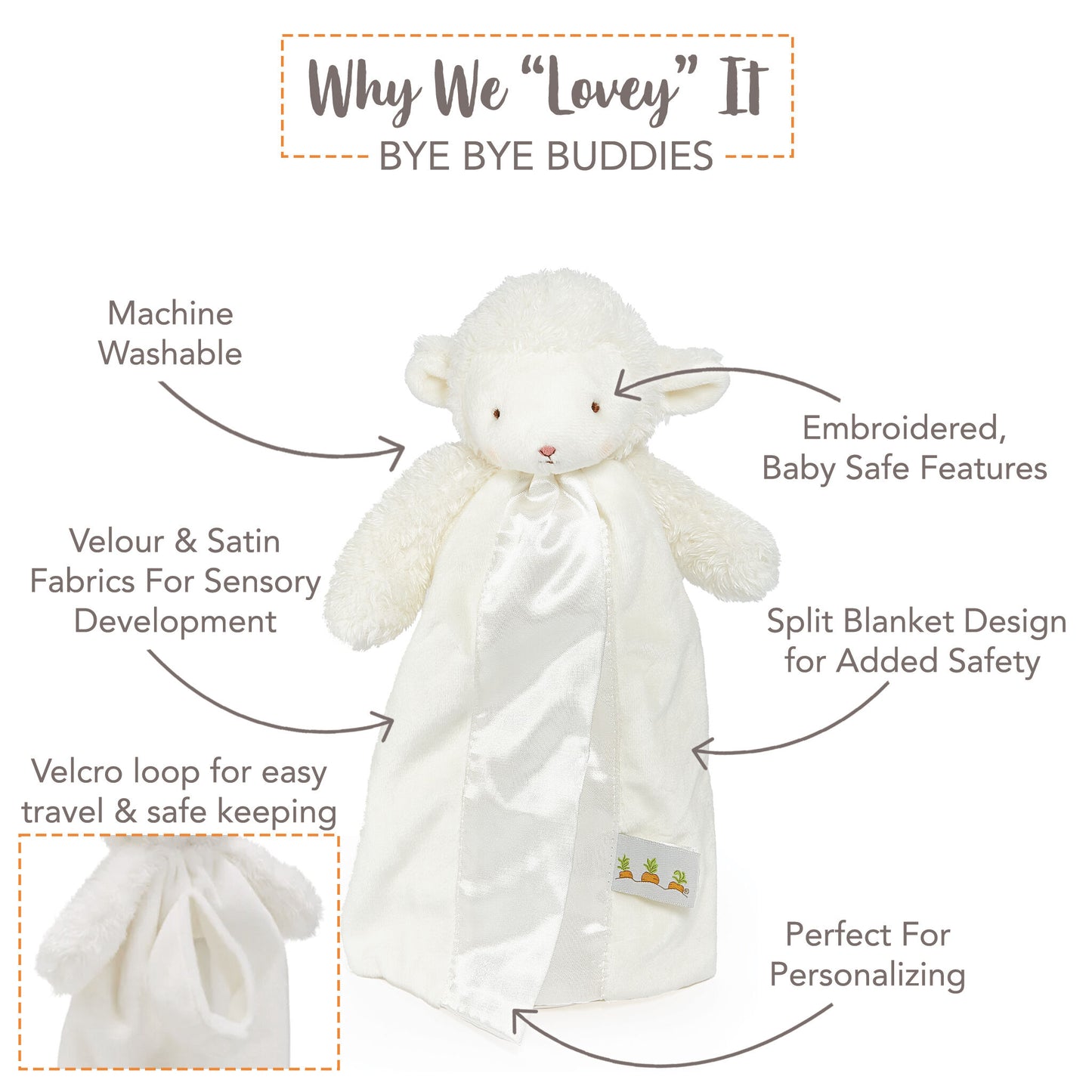 Kiddo the Lamb Buddy Blanket