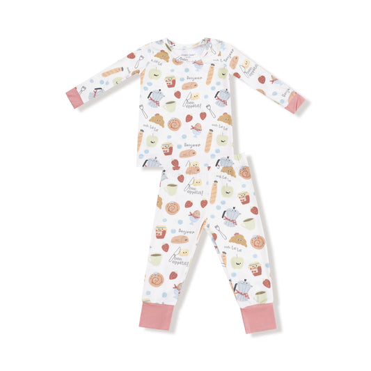 Bonjour Breakfast Long Sleeve Loungewear Set