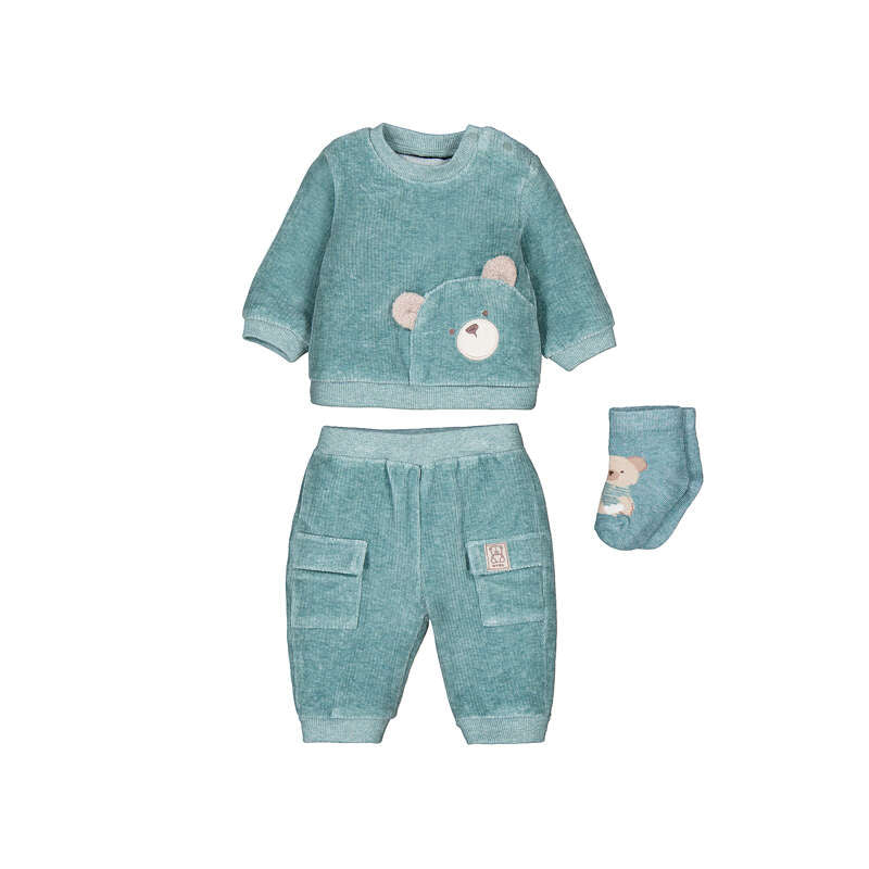 3 Piece Corduroy Knit Track Suit
