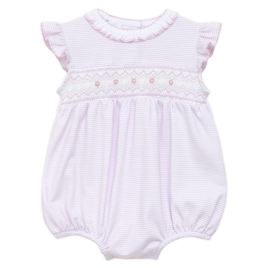 Julia Smocked Bubble - Pink