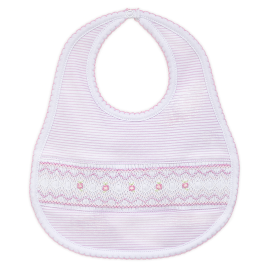 Julia Smocked Bib - Pink