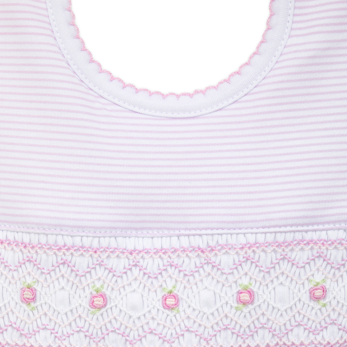 Julia Smocked Bib - Pink
