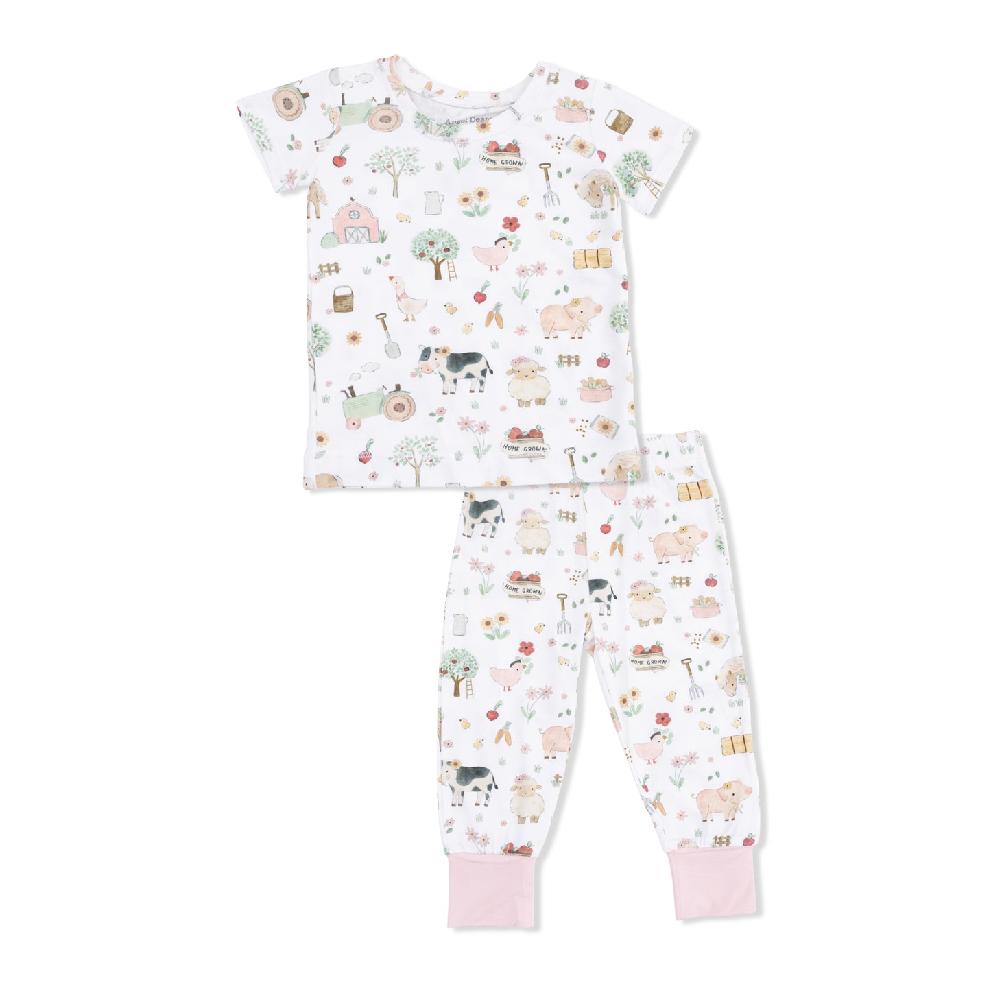 Short Sleeve Loungewear-cute farm animals