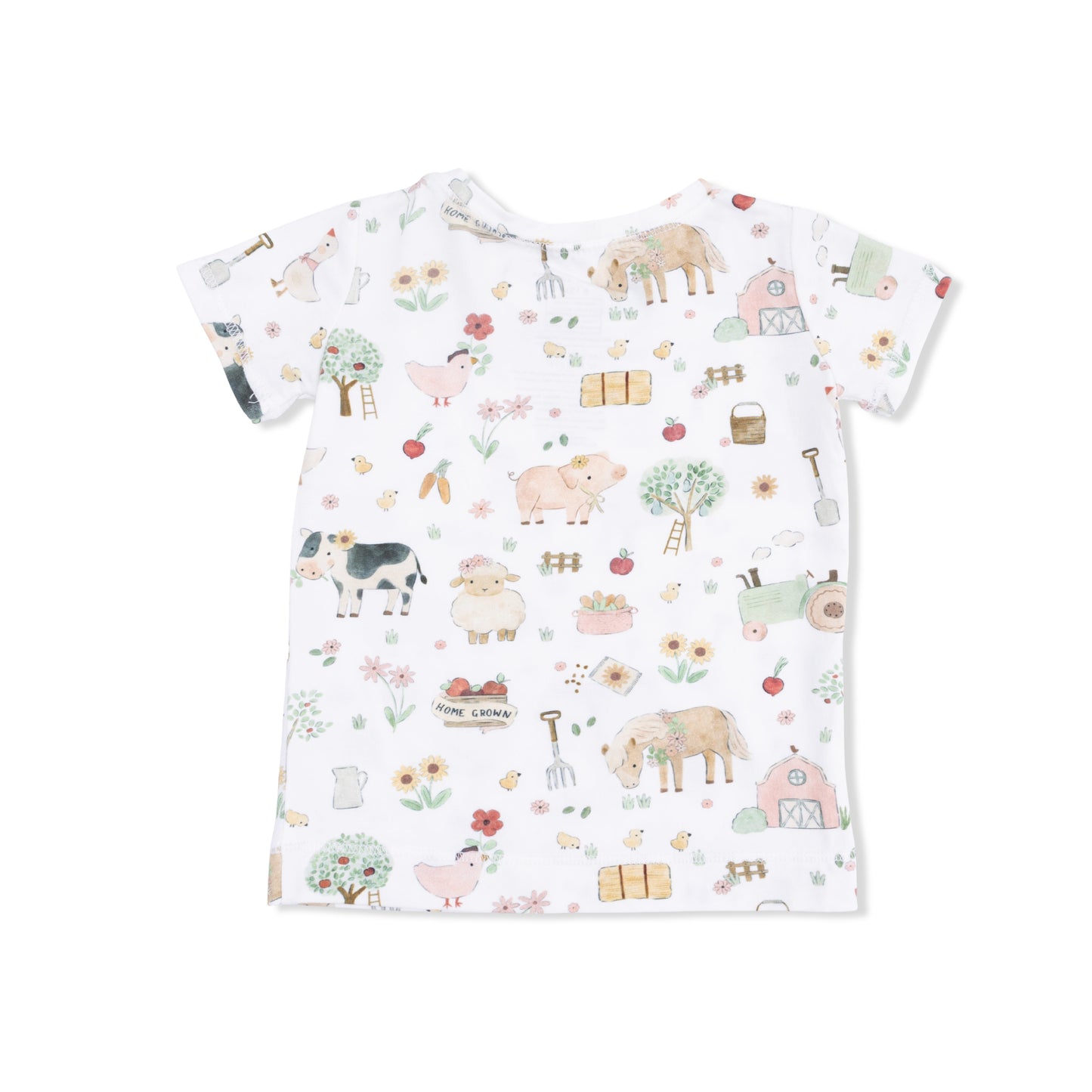 Short Sleeve Loungewear-cute farm animals