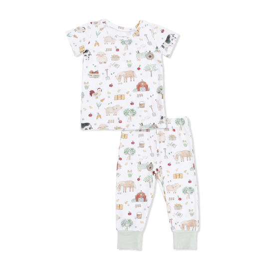 Short Sleeve Loungewear- Cute Farm Animals